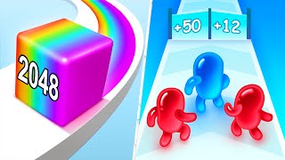 TikTok Gameplay Video 2024  Satisfying Mobile Game Max Levels Jelly Run 2048 VS Join Blob Clash 3D [upl. by Neerual]