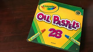 Crayola Oil pastels 28pc Set Review [upl. by Jeffries]