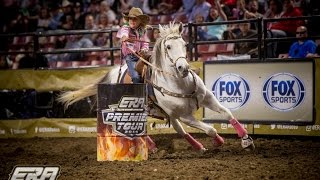 Chayni Chamberlain holds the fastest time of the ERA Premier Tour in the Barrel Racing [upl. by Assilem]