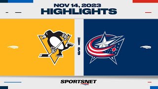 NHL Highlights  Penguins vs Blue Jackets  November 14 2023 [upl. by Winton925]