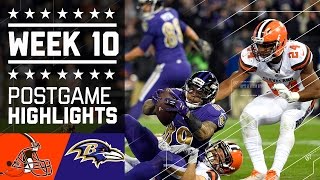 Browns vs Ravens  NFL Week 10 Game Highlights [upl. by Anauqahc]