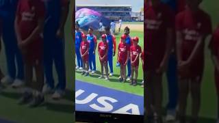 National Anthem in Barbados cricket cricketlover cricketnews cricket shorts worldcup [upl. by Brout]