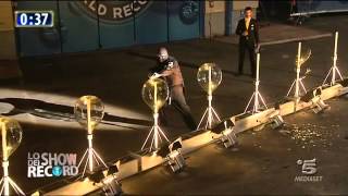 Kevin Taylor Guinness World Record Most DemiJohns broke in 1 Minute [upl. by Harvard]