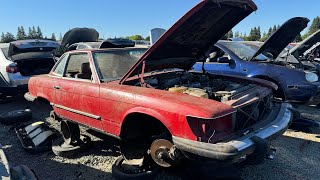 1983 MercedesBenz R107 380SL at Junkyard [upl. by Ellecrad]