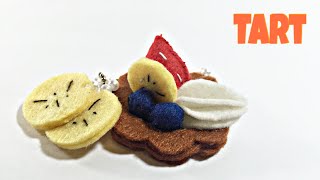 TART TUTORIAL  FELT SWEETS CAKE [upl. by Yam]