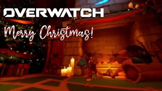 Overwatch winter wonderland holiday christmas music fireplace Mercy amp Genji 1hr [upl. by Selimah]