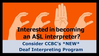 New Deaf Interpreting Certificate at CCBC [upl. by Blessington665]