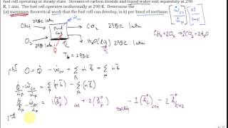 Fuel cell CH4 O2 max theoretical work [upl. by Chico]