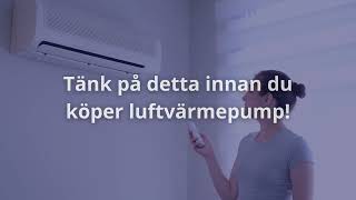 Luftvärmepump bäst i test Tips och råd [upl. by Joshuah]