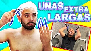 24 horas con uñas largas  ME LASTIME 😰 [upl. by Arotak65]