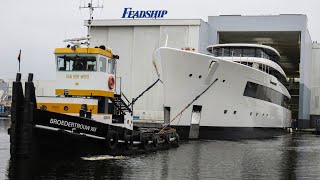 Feadships 829m 271ft Sakura Project 712 was launched today [upl. by Hilaire77]