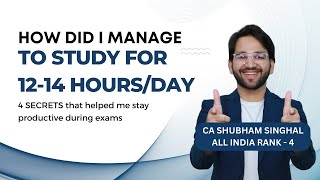 How did I manage to study effectively for 1214 hours ICAI  CA  CMA [upl. by Sicard]