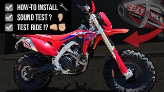 2023 Honda CRF450R L  Big Wheel  Yoshimura Exhaust Install  Test ride [upl. by Alleahcim]