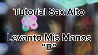 Levanto Mis Manos  Samuel Hernandez  TUTORIAL SAX ALTO  SAMY MONTALVÁN 51 [upl. by Katee]