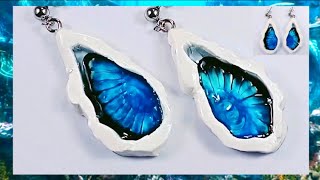 ATLANAS EARRINGSAquaman Inspired Clay  Resin Earrings Tutorial for Beginners  LoviCraft [upl. by Asia285]