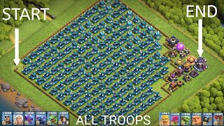 100 scattershot bass vs all troops  class of clans [upl. by Hawley]