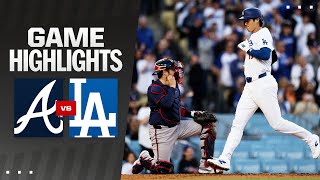 Braves vs Dodgers Game Highlights 5424  MLB Highlights [upl. by Ahsiekrats861]