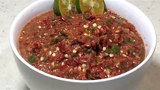 Sambal belacan  Spicy Malaysian chili paste with fermented shrimp paste [upl. by Lasiaf]