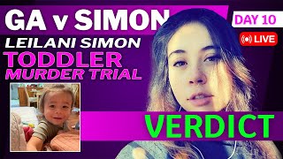 LIVE GA v Simon  Toddler Murder Trial  Verdict watch  Day 10 [upl. by Anaidni]