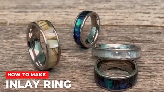 How to Make an Inlay Ring on a Woodturning Lathe [upl. by Adialeda]