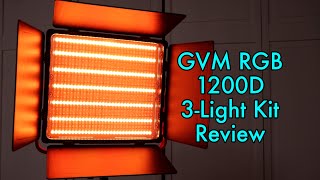 GVM RGB 1200D 3Light Kit Unboxing Operation Using the App amp Review [upl. by Ahsiym359]