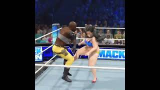 Nikki Bella cheats Bobby Lashley in Wwe Smackdown Fight wwe wwe2k24 gaming [upl. by Skcirdnek]