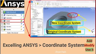 14 Coordinate System How to add coordinate system Manual control for meshing scoping method ANSYS [upl. by Cobbie]