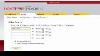 Using EndNote web in Trinity College Dublin [upl. by Terrie]