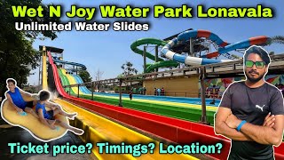 Wet n joy water park lonavala  wet n joy water park lonavala ticket price 2024  Unlimited Food [upl. by Ynos708]