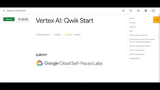 Vertex AI Qwik Start  Baseline Data ML AI  qwiklabs  GSP917 [upl. by Kissner]