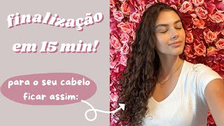 como eu finalizo meu cabelo ondulado em 15 MINUTOS [upl. by Zawde393]