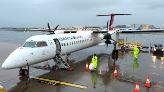 Flying in Marginal Weather  Full Flight  Dubbo to Sydney QantasLink QF2047 Dash 8 Q400 [upl. by Notgnilliw]