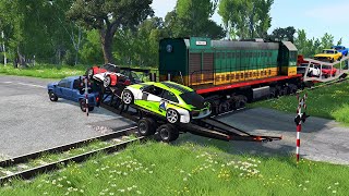 TRAINS VS CARS  BeamNG Drive 4 [upl. by Ermina713]