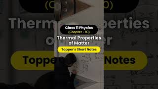 Thermal properties of Matter Class 11 Physics notes important notes for all students jee aiims [upl. by Henryetta]