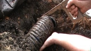 Foundation Waterproofing  Clean the Footer Pipe [upl. by Gretel]