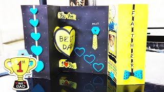 Happy Fathers Day Card l DIY Easy Card For Father l Beautiful Handmade Greeting Card l Tutorial [upl. by Doria767]