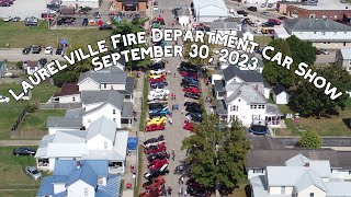 Laurelville Fire Department 5th Annual Car Show September 30 2023 drone view 4K [upl. by Siradal]