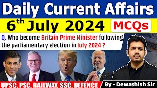 6th July 2024  Current Affairs Today  July Daily Current Affair  Current affair 2024  Dewashish [upl. by Aseuqram]