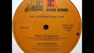 Pratt amp McClain  Whachersign [upl. by Reyna]