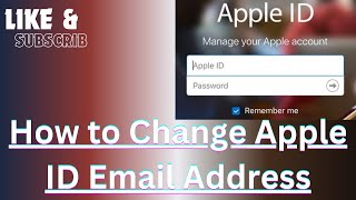 How to Change Apple ID Email Address [upl. by Nodnrb921]