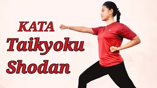 Kata 1 quot 𝗧𝗮𝗶𝗸𝘆𝗼𝗸𝘂 𝗦𝗵𝗼𝗱𝗮𝗻 quot performed by Bijayalaxmi Pradhan white Belt Okinawa Karate School [upl. by Schoenfelder]