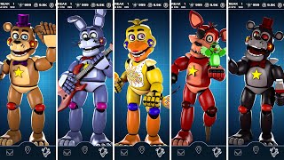 FNAF AR Stylized Rockstar Animatronics Jumpscare amp Workshop Animations [upl. by Coretta]