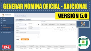 Siagie v50  Cómo Generar Nóminas Oficial y Adicional 2024 en la v50  Tutorial Actualizado [upl. by Corel817]