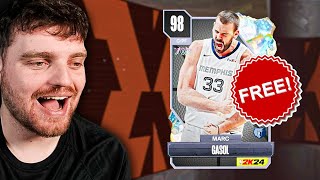 FREE GALAXY OPAL MARC GASOL COMING TOMORROW A TOP TIER CENTER FOR FREE IN NBA 2K24 MyTEAM [upl. by Walkling355]