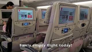 Emirates A380 Economy Class Upper Deck Review  London to Dubai [upl. by Saxela]