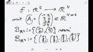 Homomorphismus mit Basistransformation im Bildraum lineare Algebra [upl. by Grearson876]