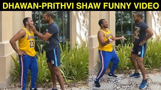 Watch Prithvi Shaw and Shikhar Dhawans funny instagram reel video😂😂 [upl. by Burgener]