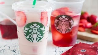 Homemade Starbucks Pink Drink [upl. by Schick723]