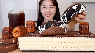 ASMR Ice Cream Cake Mukbang 홈플러스 바닐라 아이스크림 케이크 amp CU편의점 디저트 먹방 🍰 Chocolate Bread CVS Dessert 티코 구구 [upl. by Spitzer]