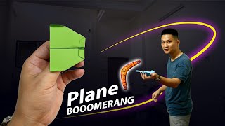 DIY super mini paper airplane that works like a boomerang [upl. by Yelda]